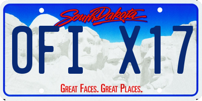 SD license plate 0FIX17