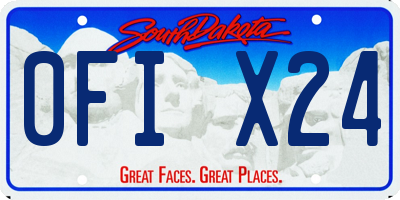 SD license plate 0FIX24