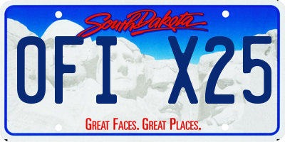 SD license plate 0FIX25