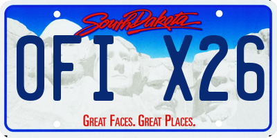 SD license plate 0FIX26