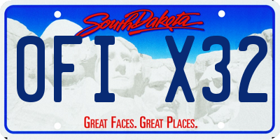 SD license plate 0FIX32
