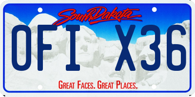 SD license plate 0FIX36