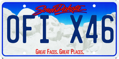 SD license plate 0FIX46