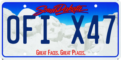 SD license plate 0FIX47