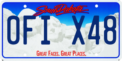 SD license plate 0FIX48