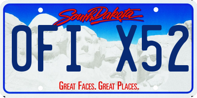 SD license plate 0FIX52