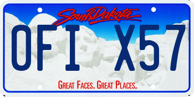 SD license plate 0FIX57