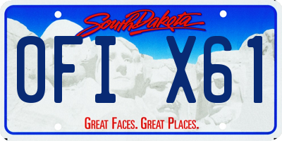 SD license plate 0FIX61