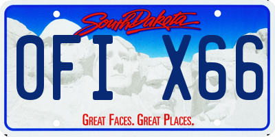SD license plate 0FIX66