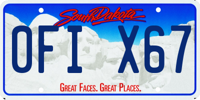 SD license plate 0FIX67
