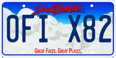 SD license plate 0FIX82
