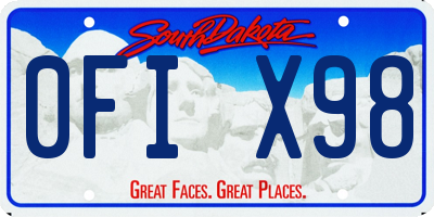 SD license plate 0FIX98