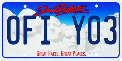 SD license plate 0FIY03