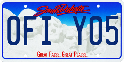 SD license plate 0FIY05