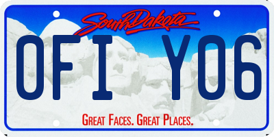 SD license plate 0FIY06