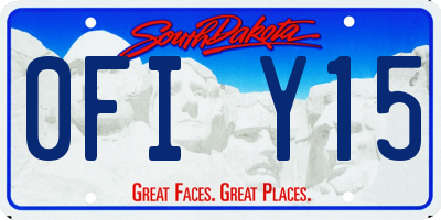 SD license plate 0FIY15