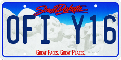 SD license plate 0FIY16