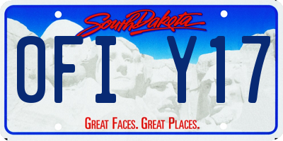 SD license plate 0FIY17
