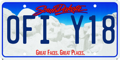 SD license plate 0FIY18