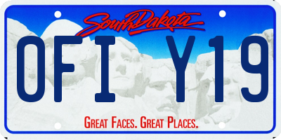 SD license plate 0FIY19