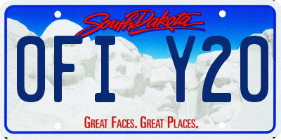 SD license plate 0FIY20