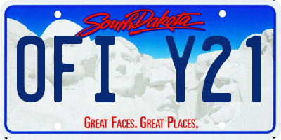 SD license plate 0FIY21