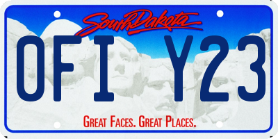 SD license plate 0FIY23