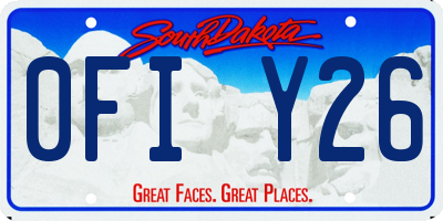SD license plate 0FIY26