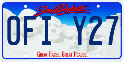 SD license plate 0FIY27