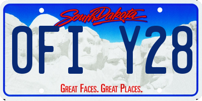 SD license plate 0FIY28