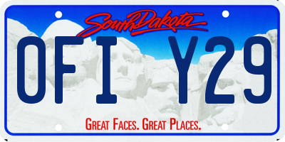 SD license plate 0FIY29