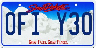 SD license plate 0FIY30