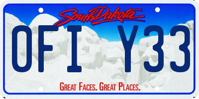 SD license plate 0FIY33
