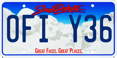 SD license plate 0FIY36