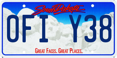 SD license plate 0FIY38