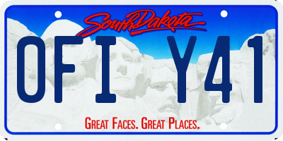 SD license plate 0FIY41