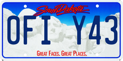 SD license plate 0FIY43