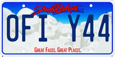 SD license plate 0FIY44