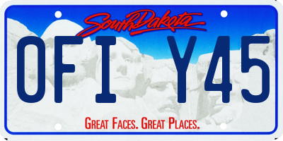 SD license plate 0FIY45