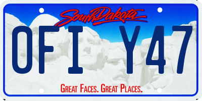 SD license plate 0FIY47