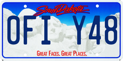SD license plate 0FIY48