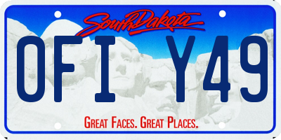 SD license plate 0FIY49