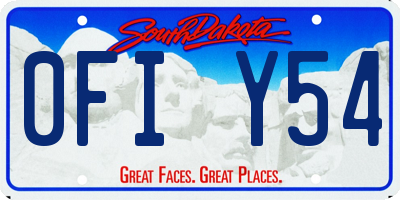 SD license plate 0FIY54