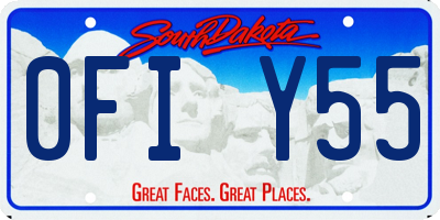 SD license plate 0FIY55