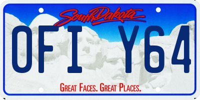 SD license plate 0FIY64