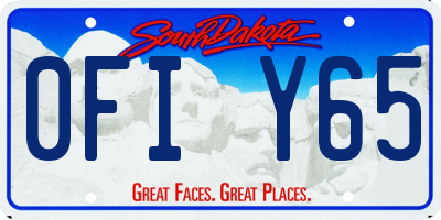 SD license plate 0FIY65