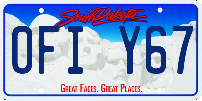 SD license plate 0FIY67