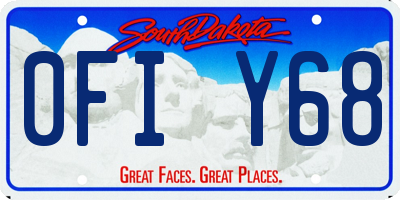 SD license plate 0FIY68