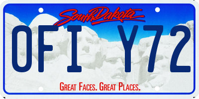 SD license plate 0FIY72