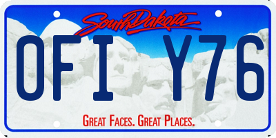 SD license plate 0FIY76